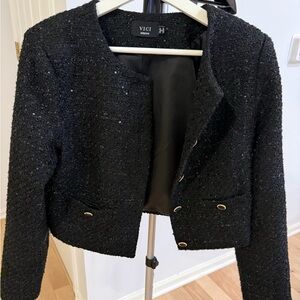 Vici Black Textured Blazer